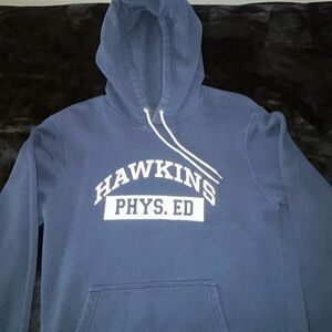 Nike “Stranger Things“ Hawkins Phys. Ed -Blue Hoodie small